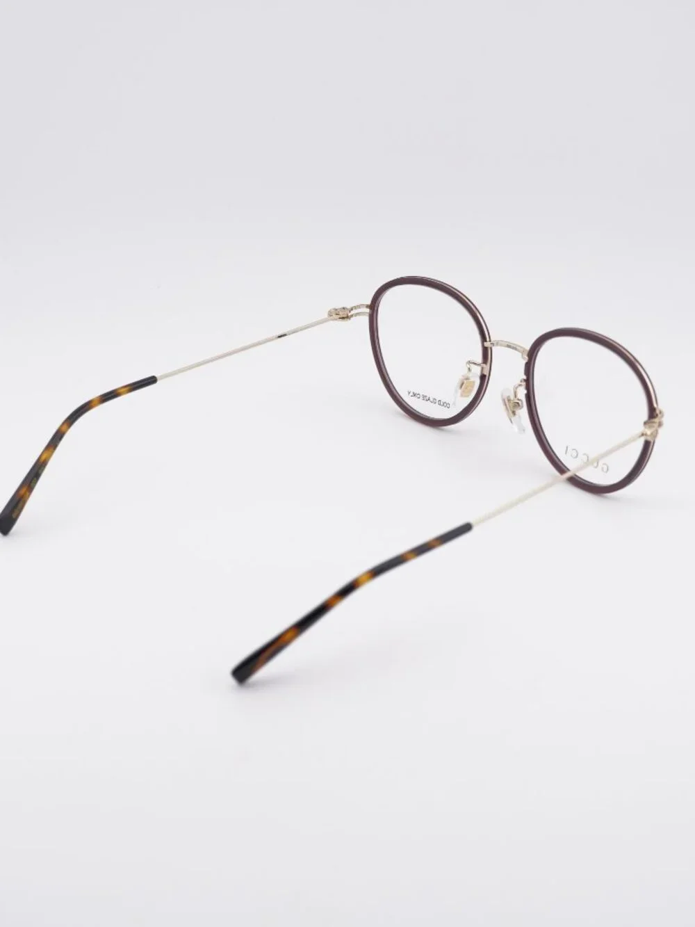 Gucci GG1851OA 007 Eyeglasses Brown / Gold 50mm Round Frame